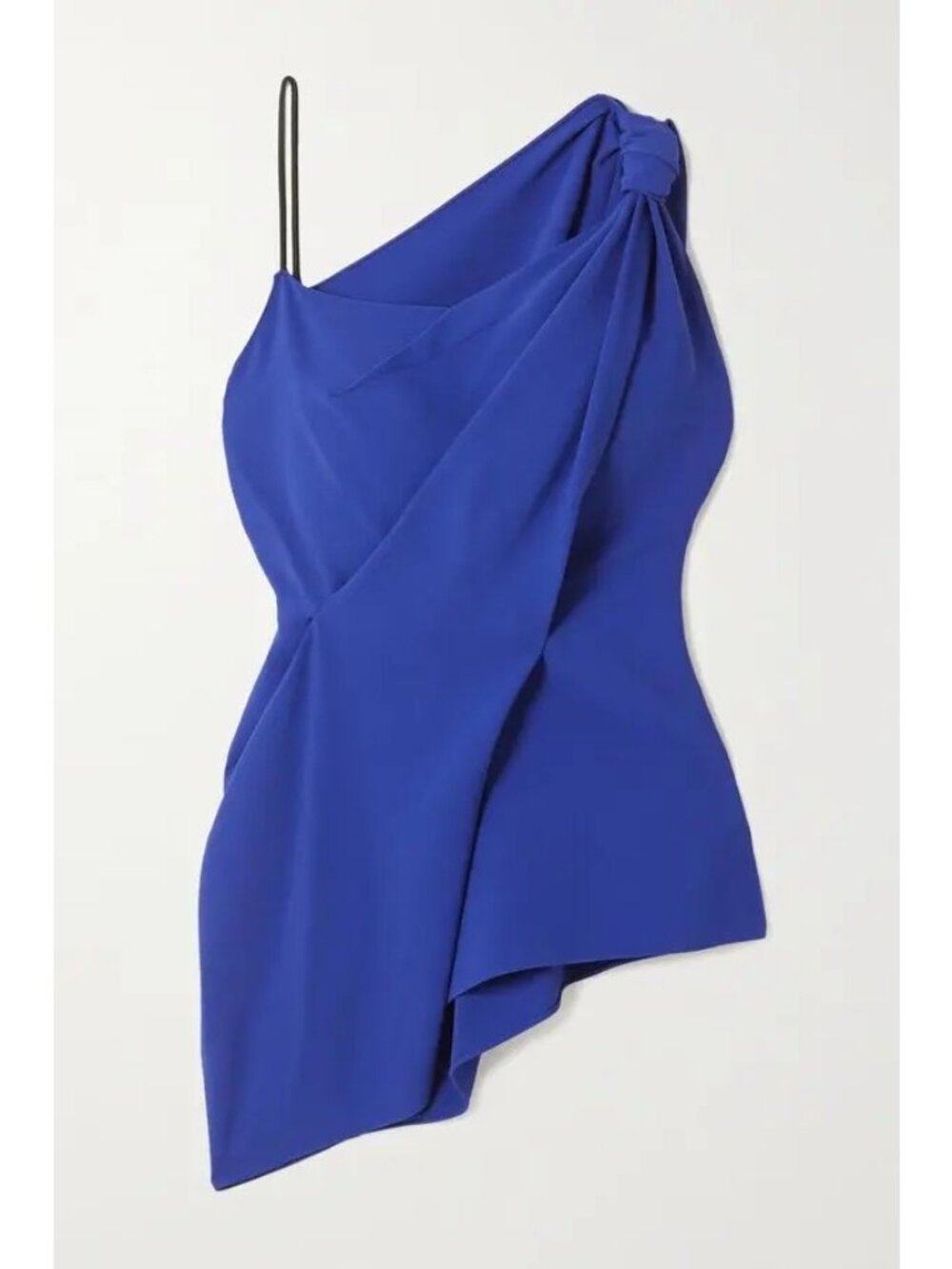 Roland Mouret Goxhill Knotted Crepe Top Marine Blue UK 8 US 4 NWT